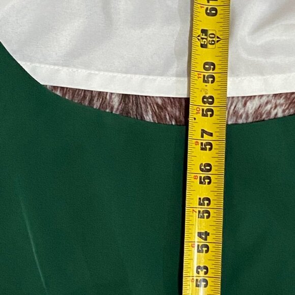 Eliza J Sleeveless Ruffle Front Floor Length Gown Hunter Green 12 - Picture 9 of 16